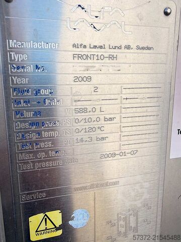 Pasteurisationsanlage Alfa Laval E 110/E 210
