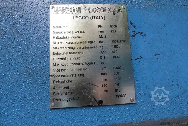 Stanzautomat - Transferpresse Manzoni T6302MR/2/12/TE