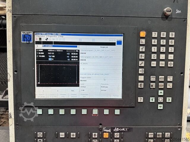 Flachbett-Laserschneidmaschine Trumpf Trulaser 5060 Co2