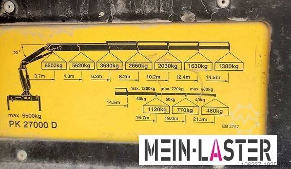 Autokran VOLVO FM12 380 PK 27000D 24,5m 5+6 Deutscher LKW
