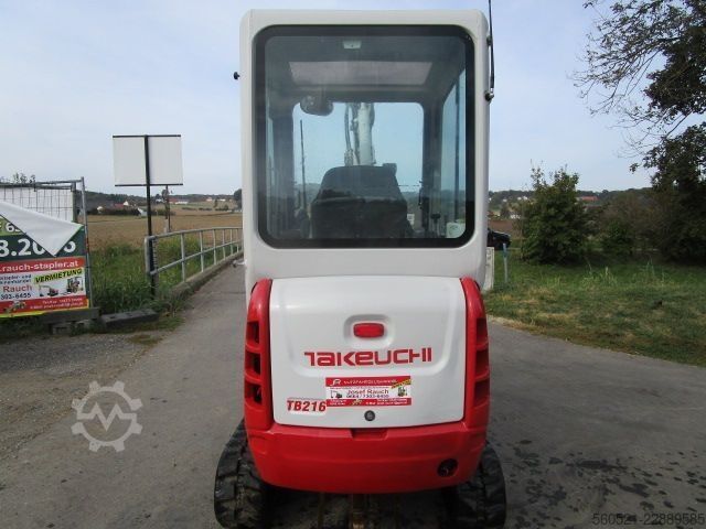 Minibagger Takeuchi TB 216 - POWERTILT + hydraul. Schnellwechsler + 3