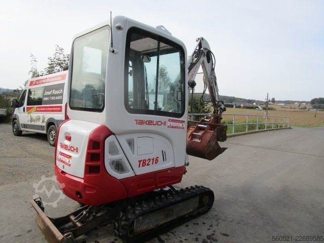 Minibagger Takeuchi TB 216 - POWERTILT + hydraul. Schnellwechsler + 3
