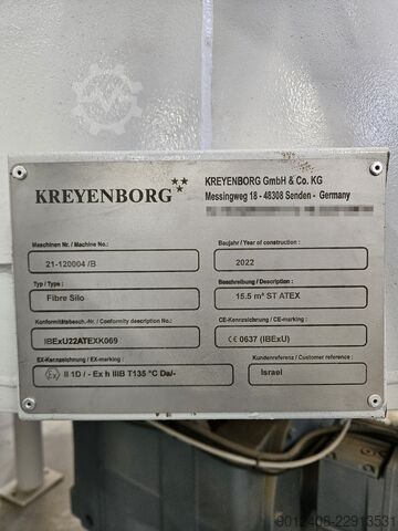 Fiber silo 15 m³ Kreyenborg GmbH & Co. KG Faser Silo 15 m³