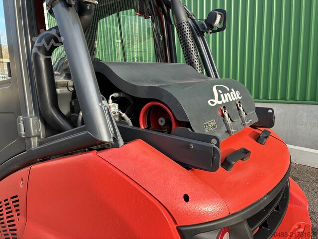 Linde H50T with Kaup fork positioner Linde H50T