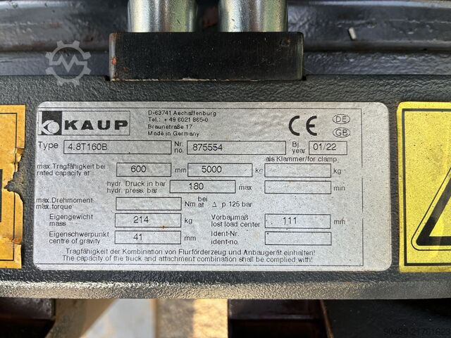 Linde H50T with Kaup fork positioner Linde H50T