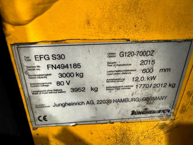 12/2024 Service + UVV 09/2027 Linde EFG