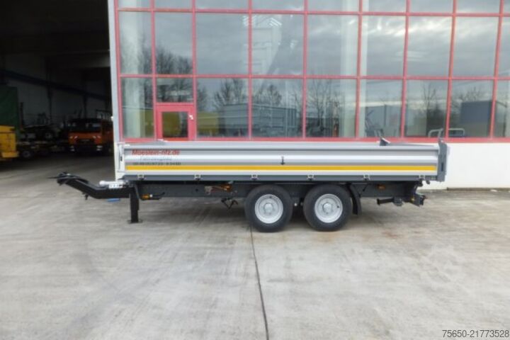 Tipper trailer Möslein TTD 11 Weiß  neuer Tandem 3- Seitenkipper Tieflader-- Neufahrzeug --