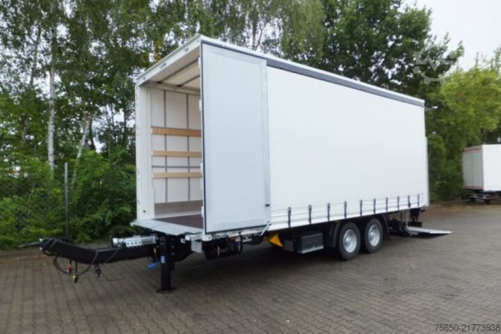Open trailer with tarp Möslein TPS 11 DL 7,30  neuer Planenanhänger, Ladebordwand + Durchladbar
