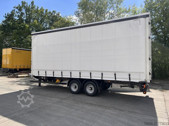 Open trailer with tarp Möslein TPW 105 D Schwebheim  Tandem- Planenanhänger Durchladen