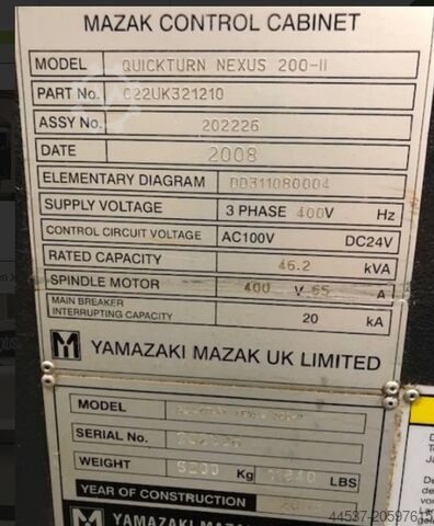 CNC Lathe Mazak QT Nexus 200-II