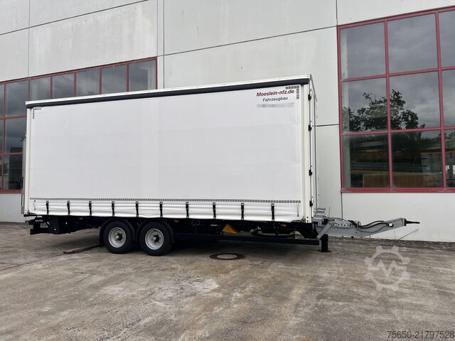 Open trailer with tarp Möslein TPS 105 D-L  Planenanhänger, Ladebordwand + Durchladbar neuwertig