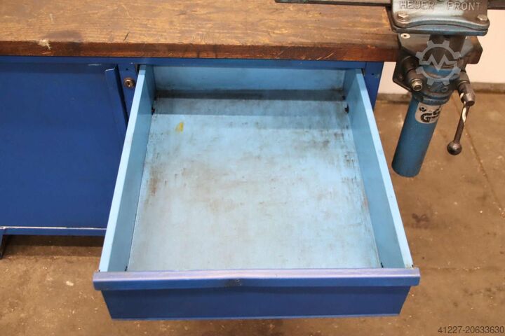 Workbench with vise Lista Heuer Front 1500/950/H1120 mm