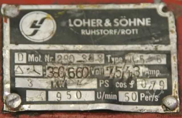 Electric motor 3 kW 950 U/min Loher AC5-6