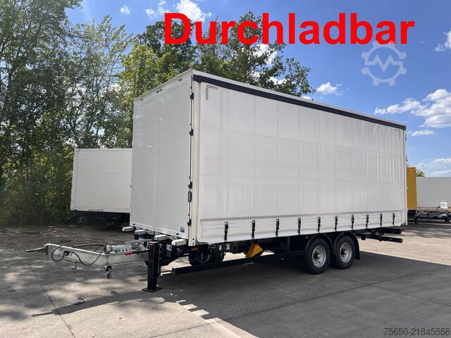 Open trailer with tarp Möslein TPW 105 D Schwebheim Tandem- Planenanhänger Durchladen