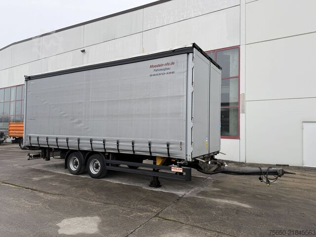 Open trailer with tarp Möslein TPW 105 D Schwebheim  Tandemplanenanhänger