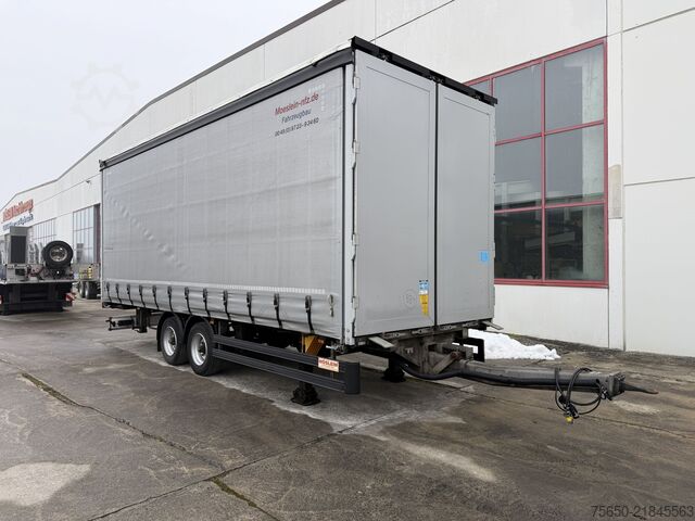 Open trailer with tarp Möslein TPW 105 D Schwebheim  Tandemplanenanhänger