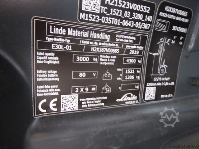 Elektro 4 Rad-Stapler Linde E30L-01