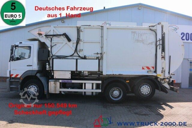 Garbage truck Mercedes-Benz Axor 2529 Faun Überkopf Frontlader 25 m³ 1.Hand