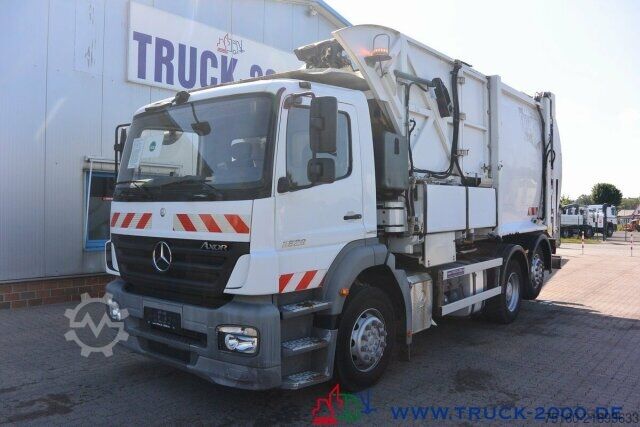 Garbage truck Mercedes-Benz Axor 2529 Faun Überkopf Frontlader 25 m³ 1.Hand