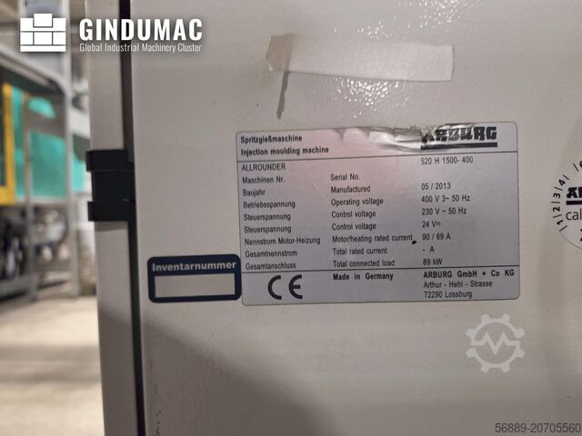 Hydraulische Spritzgießmaschine Arburg 520 H 1500-400
