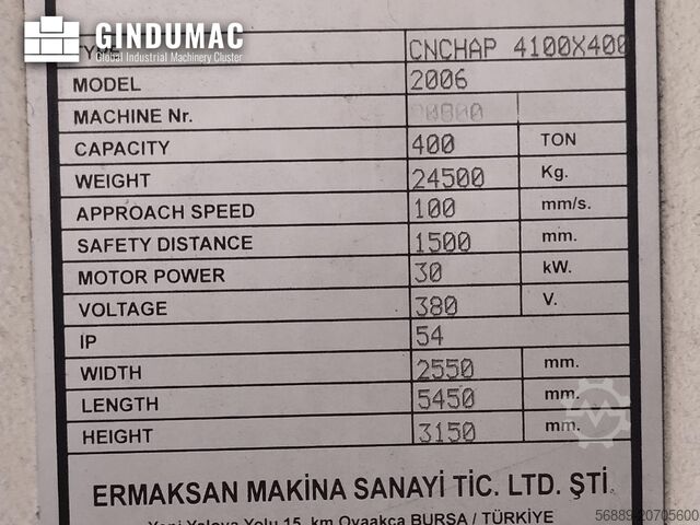 Hydraulische Presse ERMAK CNC HAP 4100x400