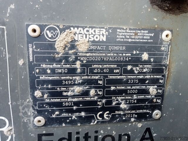 Site Dumper Wacker Neuson DW50