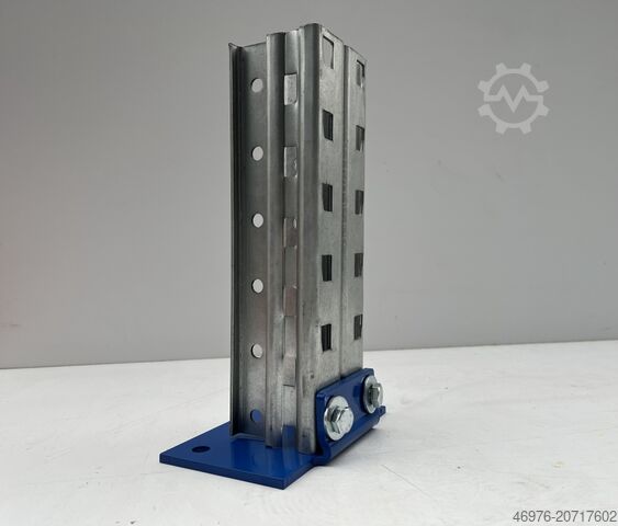 Hochregallager Palettenregal SSI Schäfer PR600 Typ: FT111 Fußplatte für 100 mm Rahmenprofil