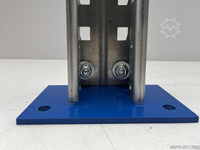 Hochregallager Palettenregal SSI Schäfer PR600 Typ: FT111 Fußplatte für 100 mm Rahmenprofil