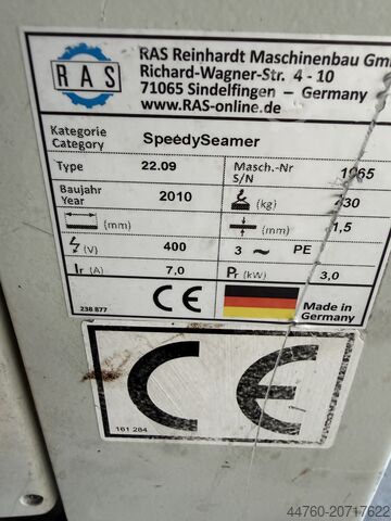Falzformer RAS SpeedySeamer 22.09