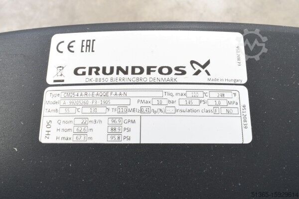 Horizontale Kreiselpumpe Grundfos 99205260