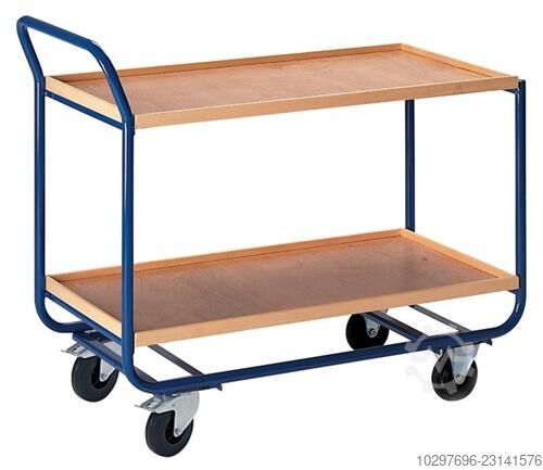 Table trolley with 2 wood-based panels - 1 unit ROLLCART 