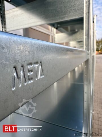 Modular shelf ca. 60,06 lfm. Fachbodenregale META H: 200 cm , T: 40 cm , 150 kg pro Ebene