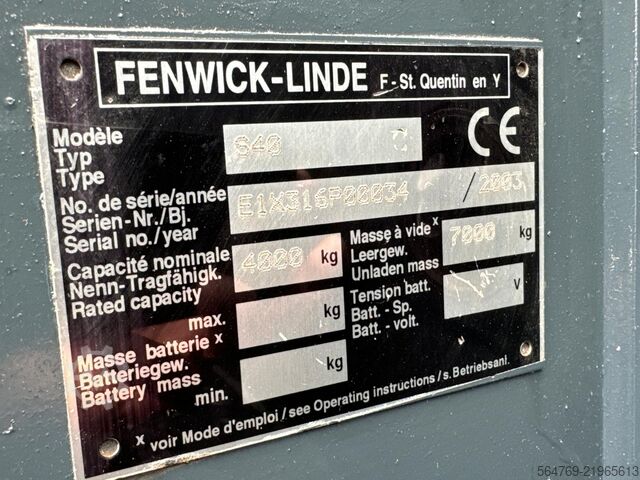 Side loader forklift Linde S40 // LPG // Only 1550 hours