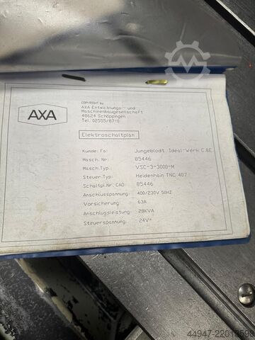 CNC - vertical machining center AXA VSC-3-3000-M