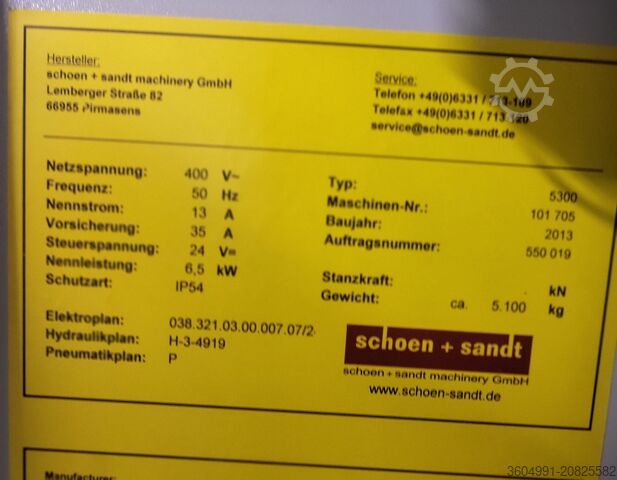 Brückenstanze Brückenstanzmaschine Sandt 5300A