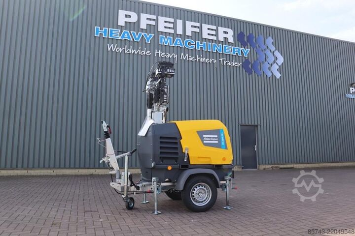 Light tower Atlas Copco Hilight H6+ Valid inspection, Max Boom Height 8m,