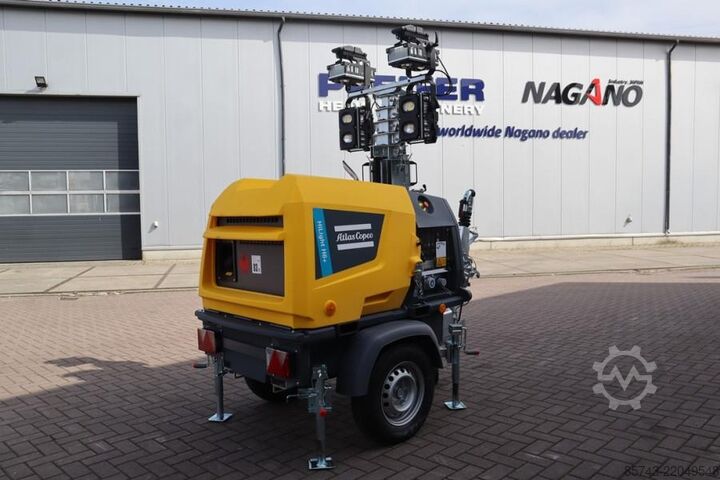Light tower Atlas Copco Hilight H6+ Valid inspection, Max Boom Height 8m,