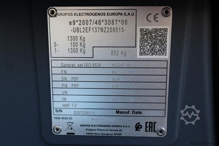 Light tower Atlas Copco Hilight H6+ Valid inspection, Max Boom Height 8m,