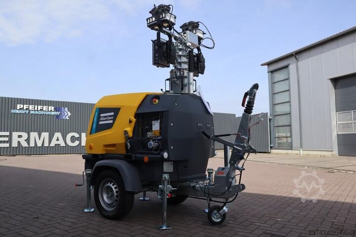 Light tower Atlas Copco Hilight H6+ Valid inspection, Max Boom Height 8m,