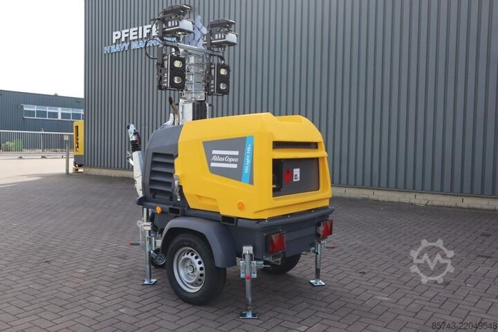 Light tower Atlas Copco Hilight H6+ Valid inspection, Max Boom Height 8m,