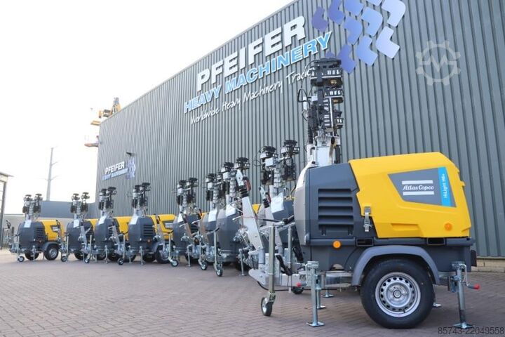 Light tower Atlas Copco Hilight H6+  Valid inspection, Max Boom Height 8m,