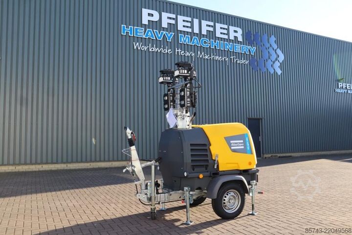 Light tower Atlas Copco Hilight H6+ Valid inspection, Max Boom Height 8m,
