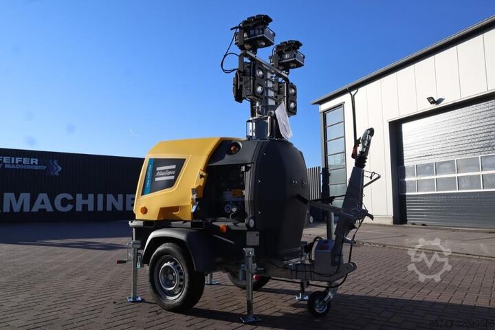 Light tower Atlas Copco Hilight H6+ Valid inspection, Max Boom Height 8m,