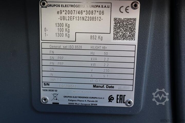 Light tower Atlas Copco Hilight H6+ Valid inspection, Max Boom Height 8m,