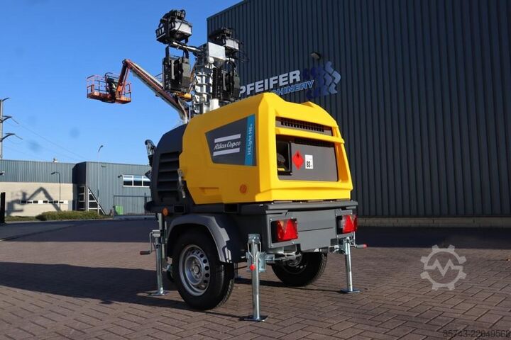 Light tower Atlas Copco Hilight H6+ Valid inspection, Max Boom Height 8m,