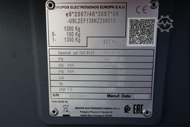 Light tower Atlas Copco Hilight H6+ Valid inspection, Max Boom Height 8m,