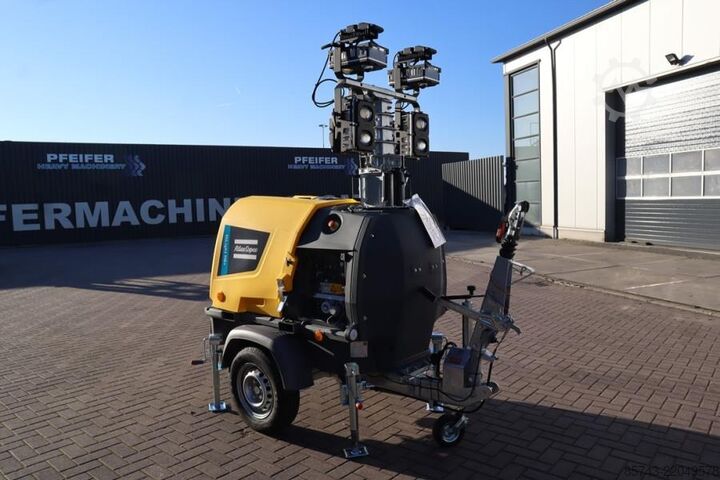 Light tower Atlas Copco Hilight H6+ Valid inspection, Max Boom Height 8m,