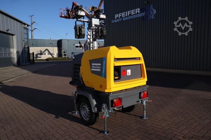 Light tower Atlas Copco Hilight H6+ Valid inspection, Max Boom Height 8m,