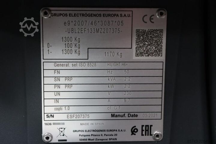 Light tower Atlas Copco Hilight H6+ Valid inspection, Max Boom Height 8m,