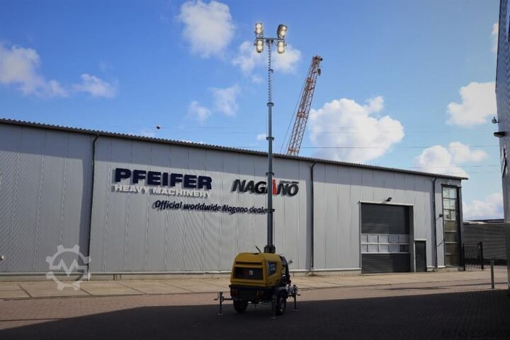 Light tower Atlas Copco Hilight H6+ Valid inspection, Max Boom Height 8m,